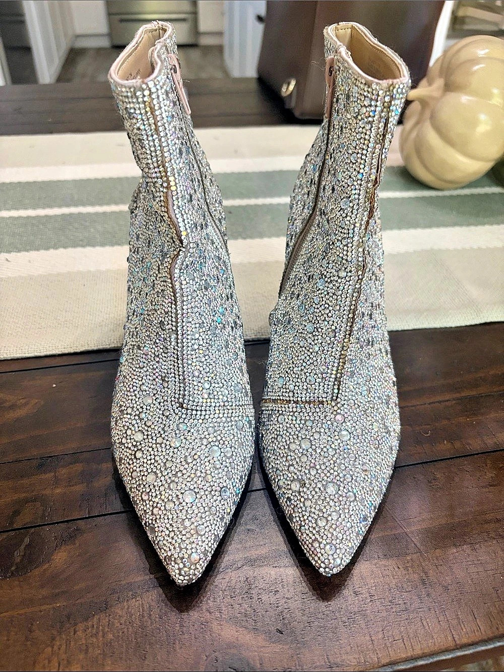 Betsey Johnson Cady Rhinestone Bootie Silver
